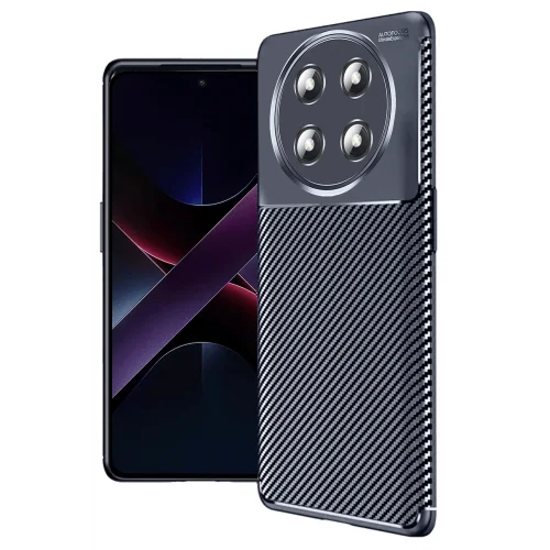 Mey İthalat®  Honor Magic 7 Lite Kılıf Auto Focus Karbon Kapak - Lacivert