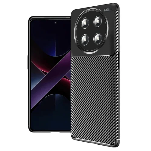 Mey İthalat®  Honor Magic 7 Lite Kılıf Auto Focus Karbon Kapak - Siyah