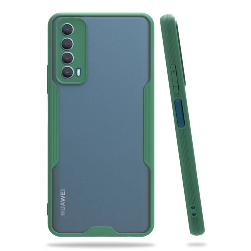 Mey İthalat®  Huawei P Smart 2021 Kılıf Platin Silikon - Yeşil