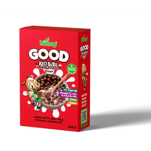 Mey İthalat®   Keçi Sütlü Çikolata ve Vitamin Tahıllı Glutensiz Gevrek 240 Gr