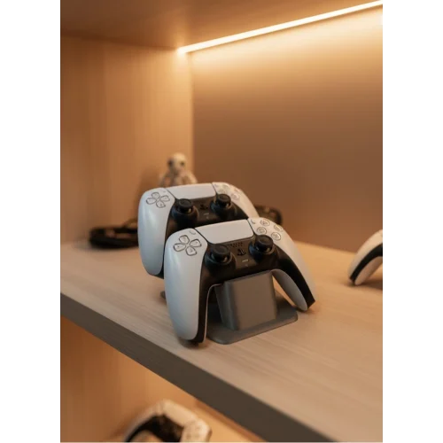 Mey İthalat® İkili Gamepad Tutucu Antrasit 7x18 cm Oyun Aksesuarı