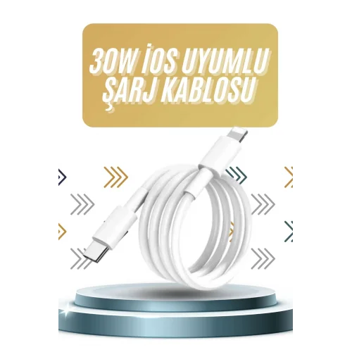Mey İthalat® IOS Tüm Serilerle Uyumlu 30W Hızlı Şarj Aleti 11 12 13 14/Pro Max Mini Plus