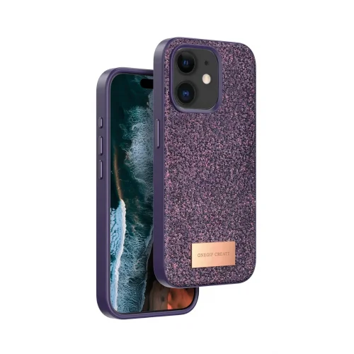 Mey İthalat®  iPhone 11 Bright Simli Kapak - Derin Mor