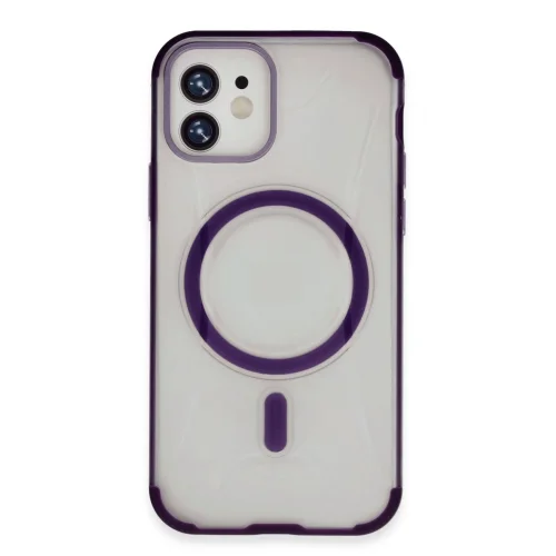 Mey İthalat®  iPhone 11 Hilton Magsafe Kapak - Derin Mor