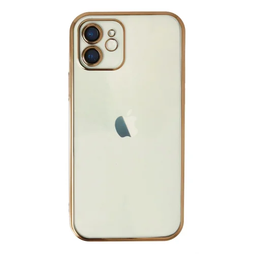 Mey İthalat®  iPhone 11 Kılıf  Lensli Silikon - Gold
