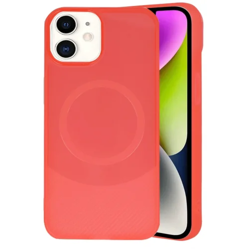 Mey İthalat®  iPhone 11 Kılıf Maya Karbon Kapak - Kırmızı