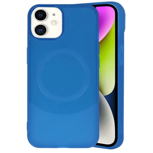 Mey İthalat®  iPhone 11 Kılıf Maya Karbon Kapak - Lacivert