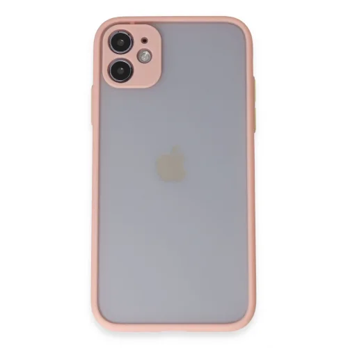 Mey İthalat®  iPhone 11 Kılıf Montreal Silikon Kapak - Pembe