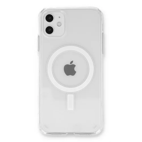Mey İthalat®   iPhone 11 Kılıf Pc Real Magsafe Kapak - Şeffaf