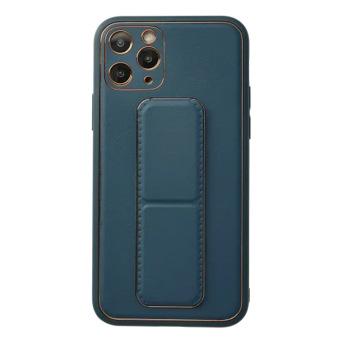 Mey İthalat®  iPhone 11 Pro Kılıf Coco Deri Standlı Kapak - Mavi