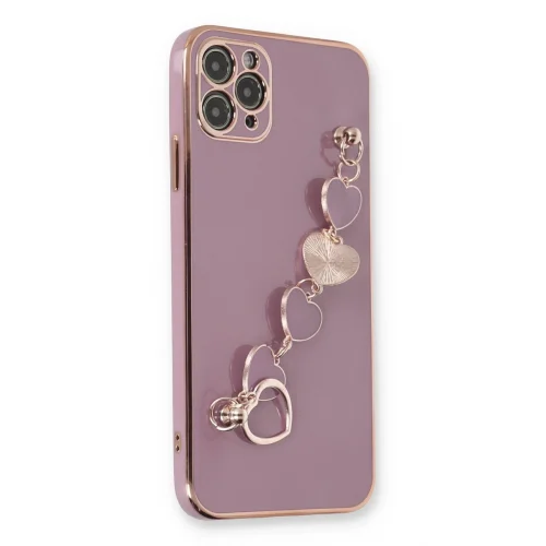 Mey İthalat®  iPhone 11 Pro Kılıf Esila Silikon - Mor