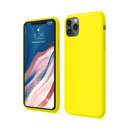 Mey İthalat®  iPhone 11 Pro Kılıf First Silikon - Sarı