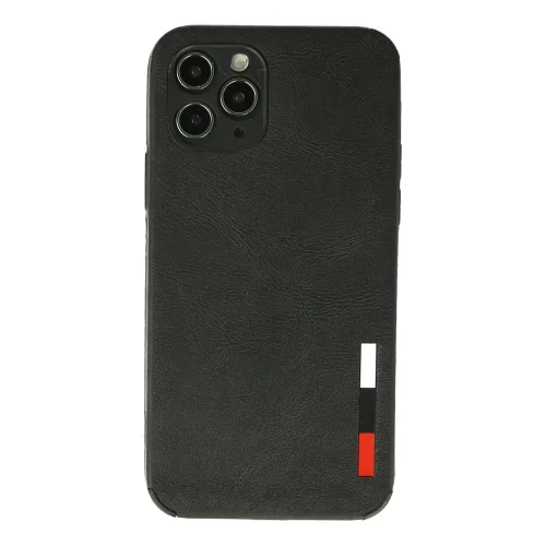 Mey İthalat®  iPhone 11 Pro Kılıf Loop Deri Silikon - Siyah