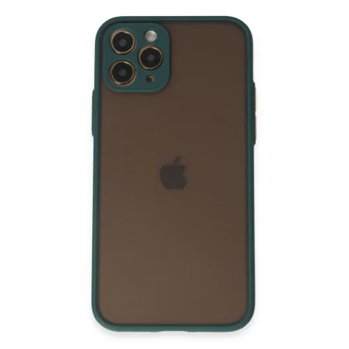 Mey İthalat®  iPhone 11 Pro Kılıf Montreal Silikon Kapak - Yeşil