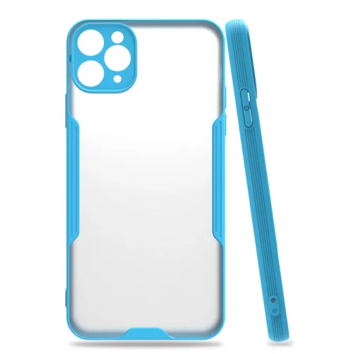 Mey İthalat®  iPhone 11 Pro Kılıf Platin Silikon - Mavi