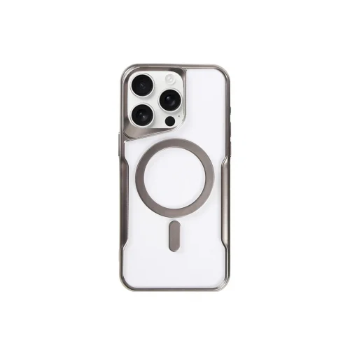 Mey İthalat®  iPhone 11 Pro Max Kılıf Boyi Magsafe Silikon Kapak - Titan Gri
