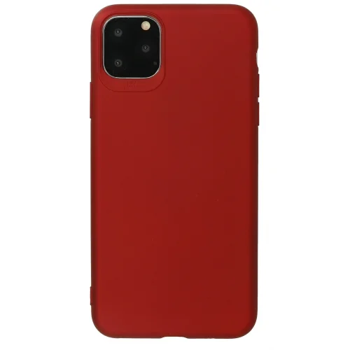 Mey İthalat®  iPhone 11 Pro Max Kılıf First Silikon - Bordo