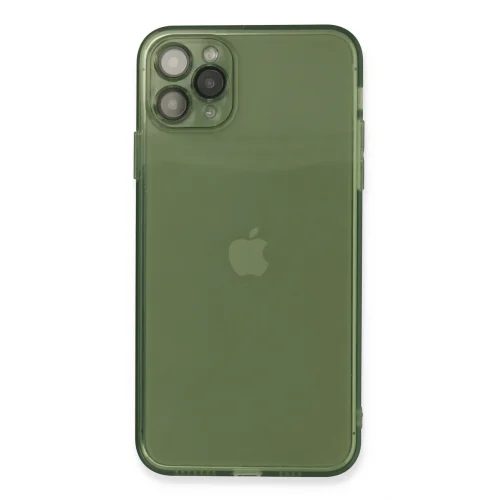 Mey İthalat®  iPhone 11 Pro Max Kılıf Fly Lens Silikon - Yeşil