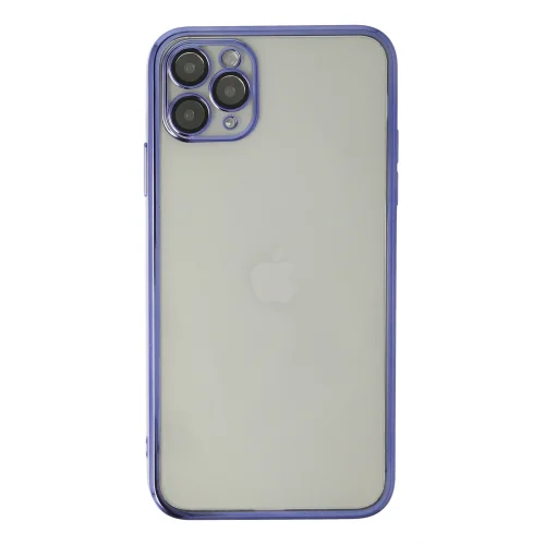 Mey İthalat®  iPhone 11 Pro Max Kılıf  Lensli Silikon - Mor
