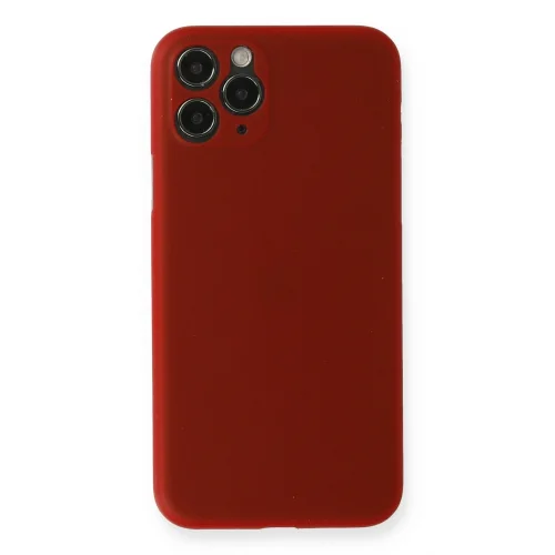 Mey İthalat®  iPhone 11 Pro Max Kılıf PP Ultra İnce Kapak - Kırmızı