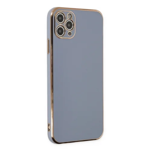 Mey İthalat®  iPhone 11 Pro Max Kılıf Volet Silikon - Mavi