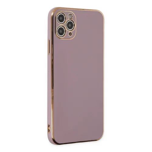 Mey İthalat®  iPhone 11 Pro Max Kılıf Volet Silikon - Mor