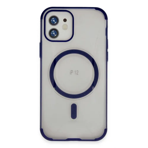 Mey İthalat®  iPhone 12 Hilton Magsafe Kapak - Lacivert