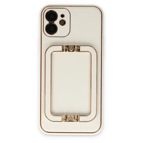 Mey İthalat®  iPhone 12 Kılıf Coco Elit Kapak - Beyaz