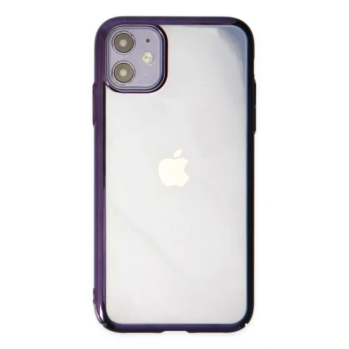 Mey İthalat®  iPhone 12 Kılıf Element Silikon - Mor