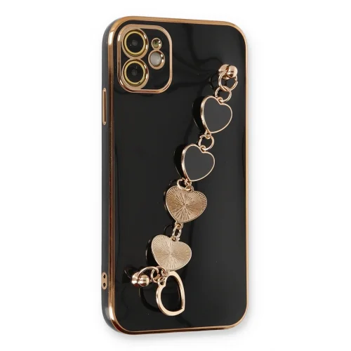 Mey İthalat®  iPhone 12 Kılıf Esila Silikon - Siyah