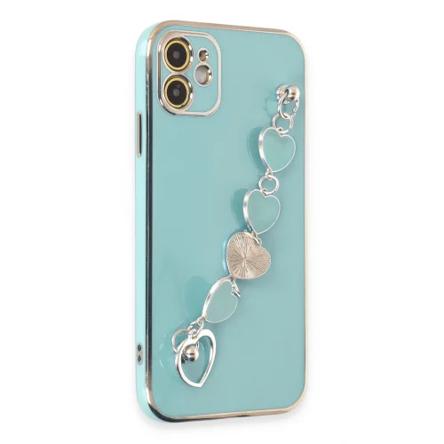 Mey İthalat®  iPhone 12 Kılıf Esila Silikon - Su Yeşili