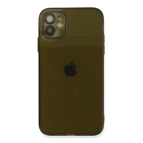 Mey İthalat®  iPhone 12 Kılıf Fly Lens Silikon - Siyah