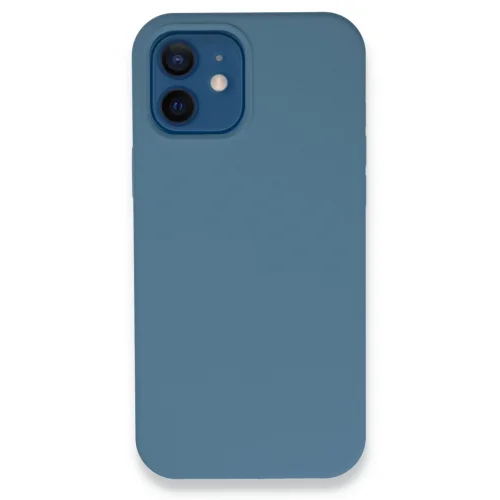 Mey İthalat®  iPhone 12 Kılıf Lansman Legant Silikon - Açık Mavi