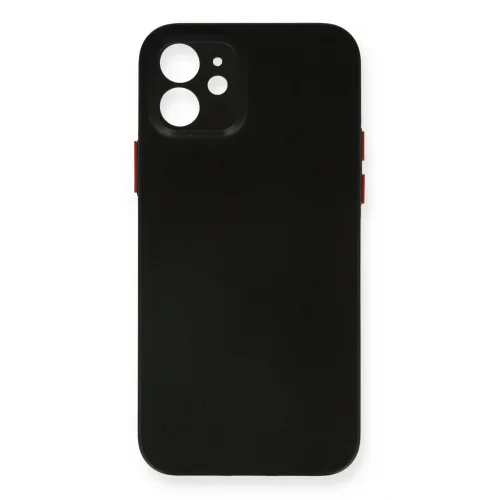 Mey İthalat®   iPhone 12 Kılıf PP Ultra İnce Kapak - Siyah