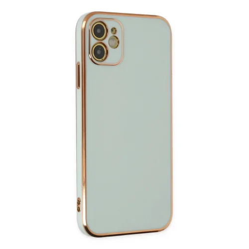 Mey İthalat®  iPhone 12 Kılıf Volet Silikon - Açık Yeşil