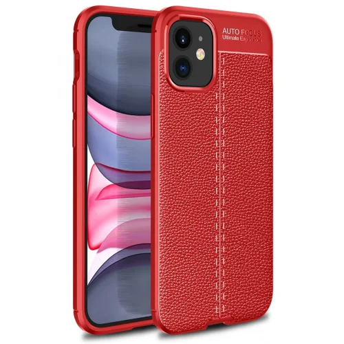 Mey İthalat®  iPhone 12 Mini Kılıf Auto Focus Kapak - Kırmızı