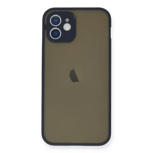 Mey İthalat®  iPhone 12 Mini Kılıf Montreal Silikon Kapak - Lacivert