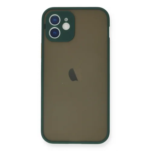 Mey İthalat®  iPhone 12 Mini Kılıf Montreal Silikon Kapak - Yeşil