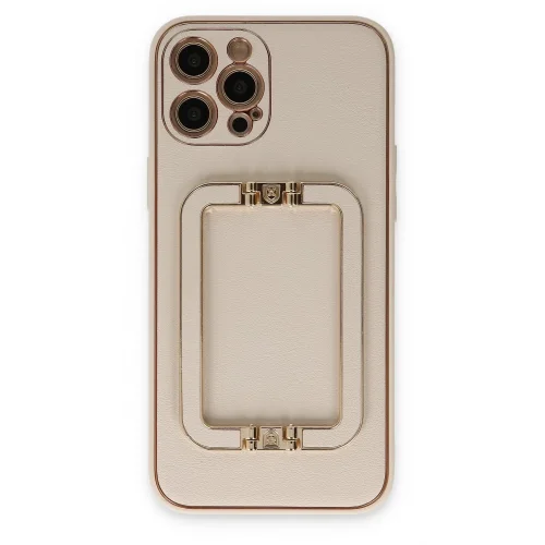 Mey İthalat®  iPhone 12 Pro Kılıf Coco Elit Kapak - Gold