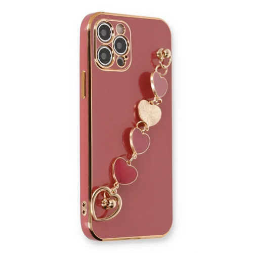 Mey İthalat®  iPhone 12 Pro Kılıf Esila Silikon - Kırmızı