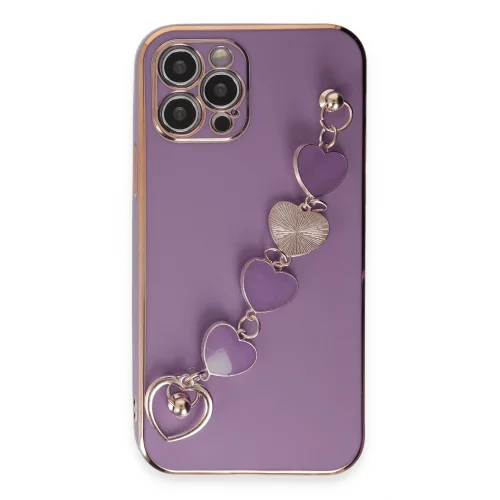 Mey İthalat®  iPhone 12 Pro Kılıf Esila Silikon - Mor