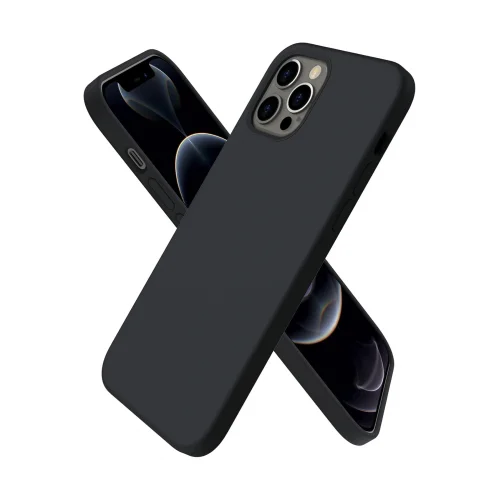 Mey İthalat®  iPhone 12 Pro Kılıf First Silikon - Siyah