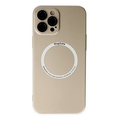 Mey İthalat®  iPhone 12 Pro Kılıf Jack Magneticsafe Lens Silikon - Gold
