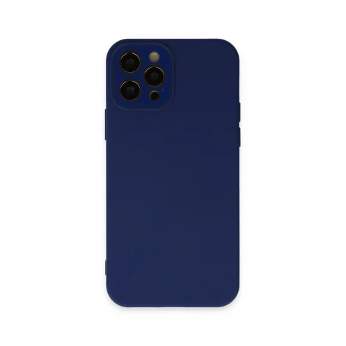 Mey İthalat®  iPhone 12 Pro Kılıf Lansman Glass Kapak - Sky Blue