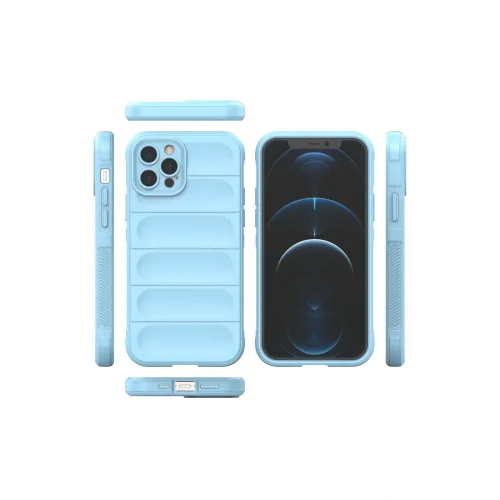 Mey İthalat®  iPhone 12 Pro Kılıf Optimum Silikon - Sky Blue