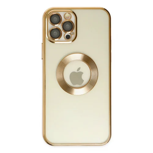 Mey İthalat®  iPhone 12 Pro Kılıf Slot Silikon - Gold