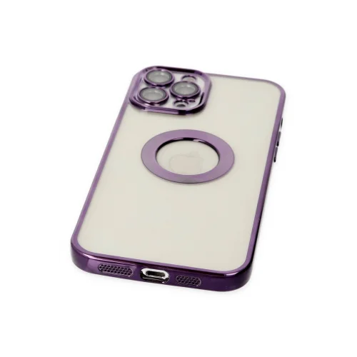 Mey İthalat®  iPhone 12 Pro Kılıf Slot Silikon - Mor