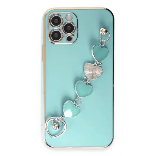 Mey İthalat®  iPhone 12 Pro Max Kılıf Esila Silikon - Su Yeşili