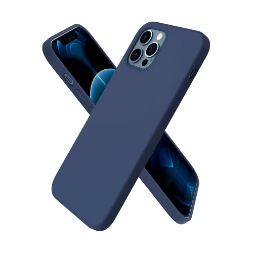 Mey İthalat®  iPhone 12 Pro Max Kılıf First Silikon - Lacivert