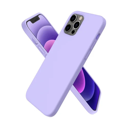 Mey İthalat®  iPhone 12 Pro Max Kılıf First Silikon - Lila